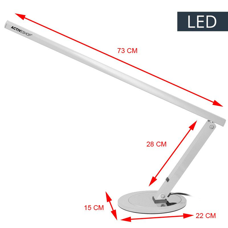 Slim LED aluminum desk lamp