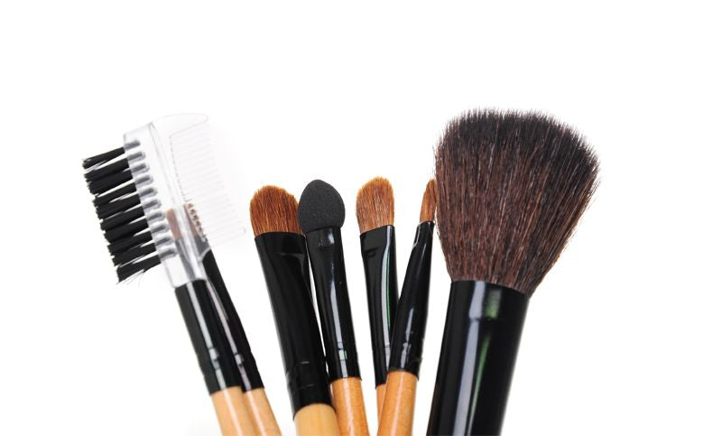 Makeup brushes set 7 elements black case
