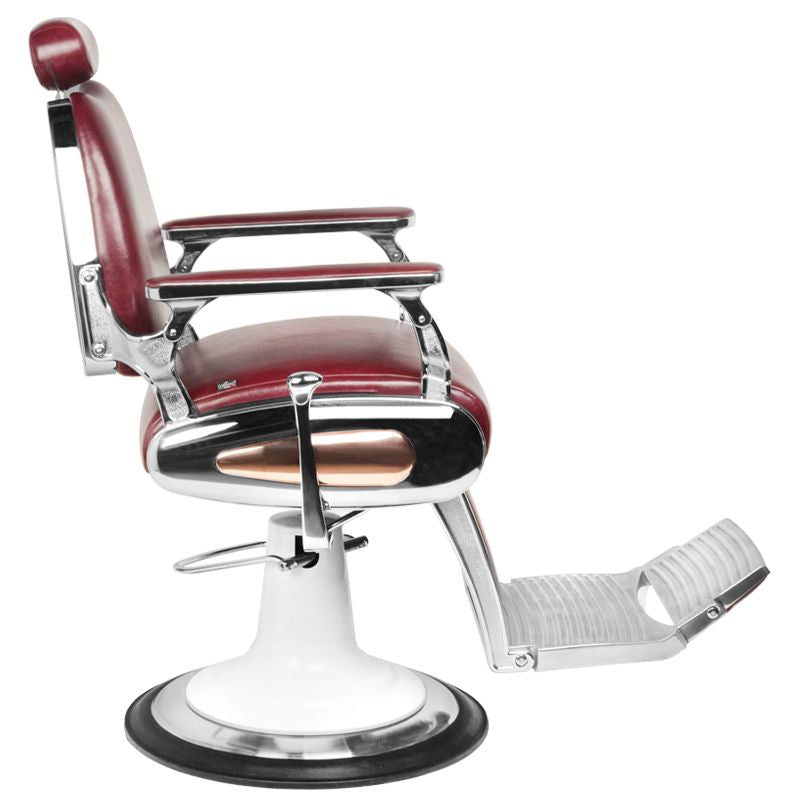 Gabbiano barber armchair moto style burgundy
