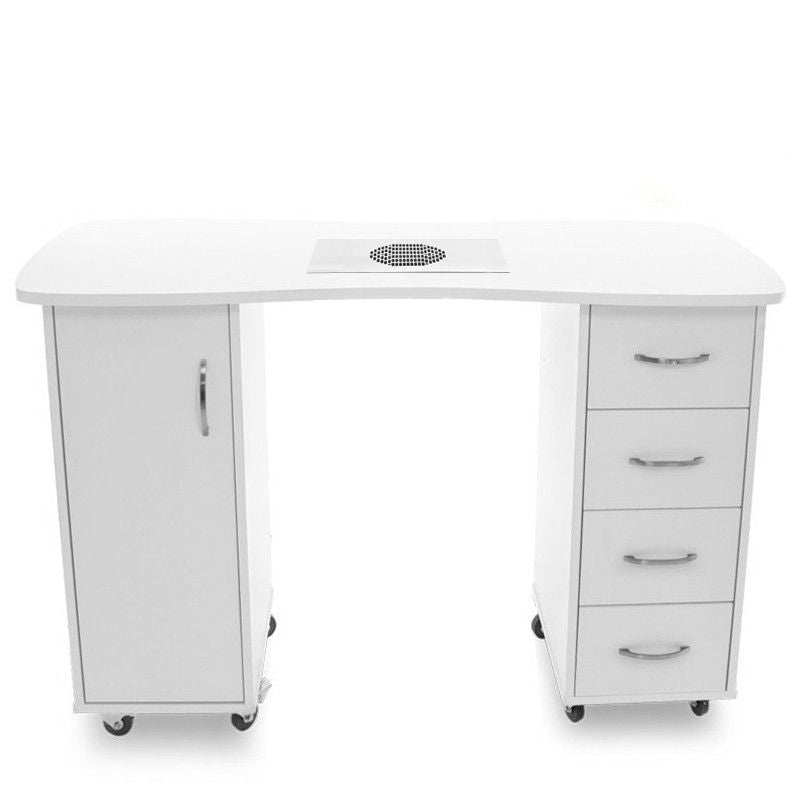 Desk 2027 with two white cabinets