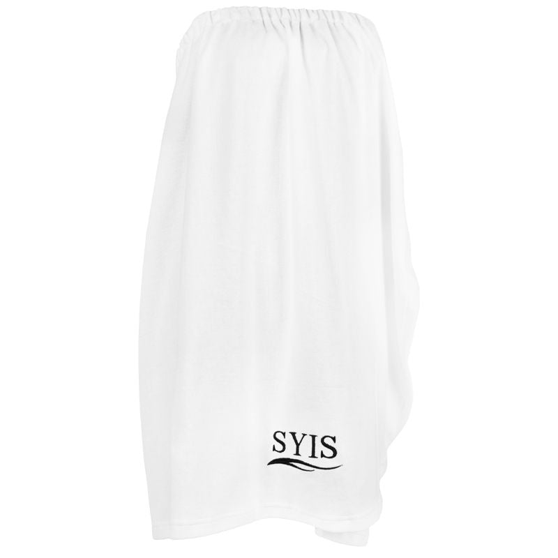 Syis thick terry cape white with logo