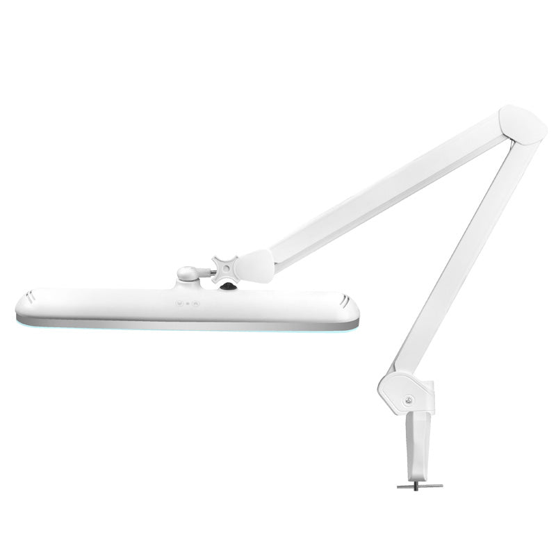 Elegant LED workshop lamp 801 l with a vice reg. white light intensity