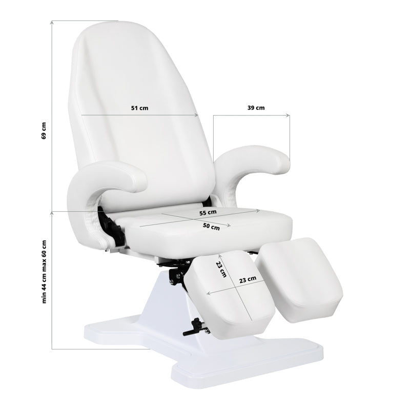 112 hydraulic podiatry chair white