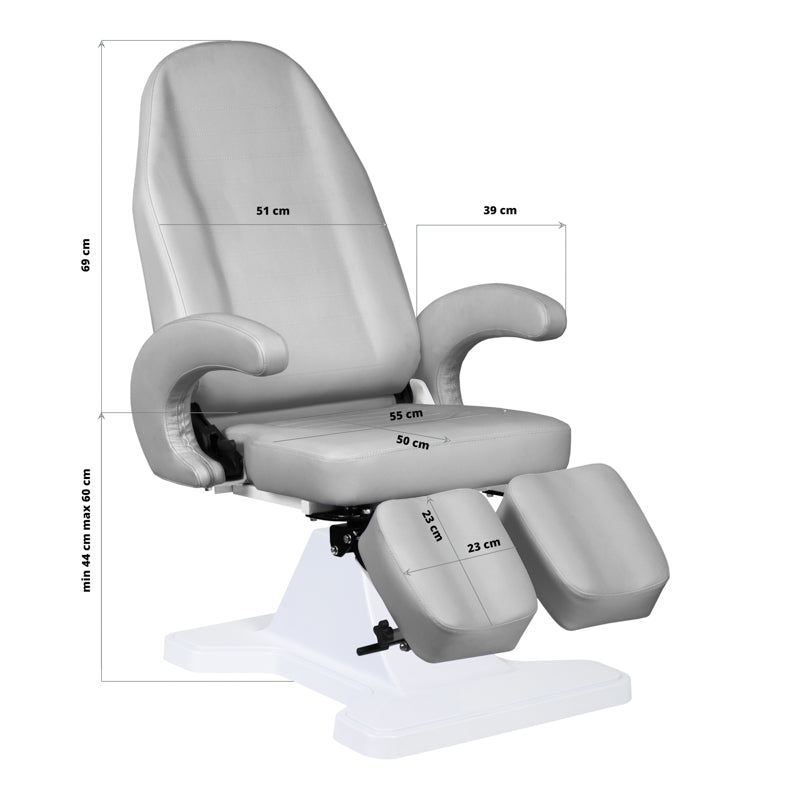 112 hydraulic podiatry chair, gray