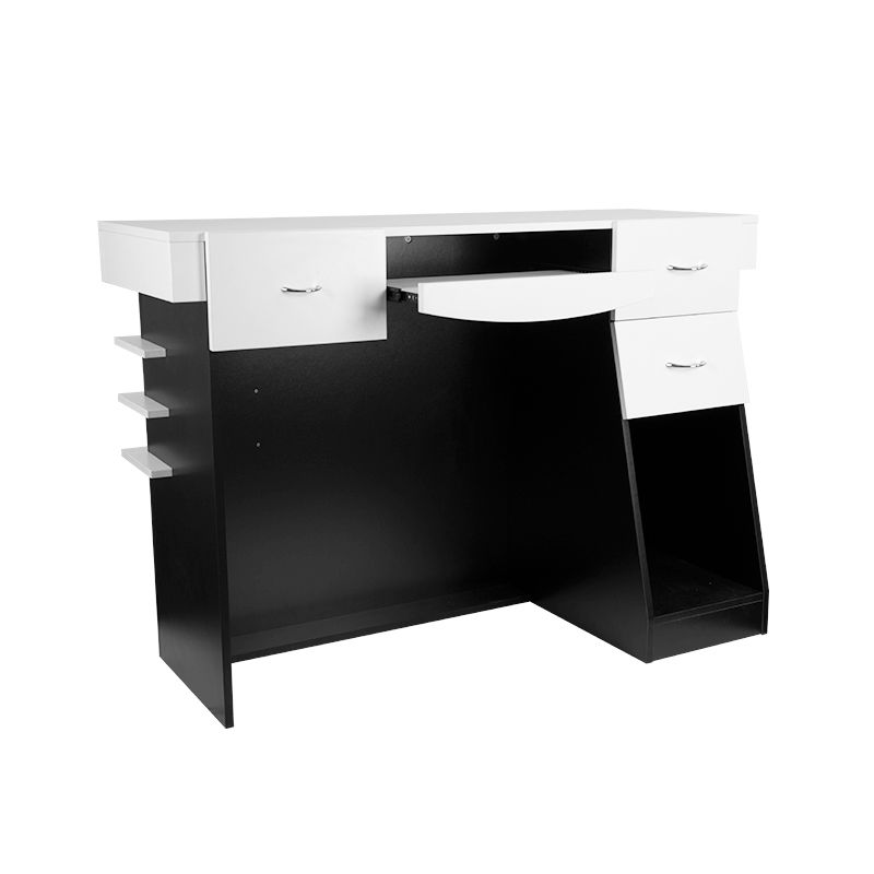 Gabbiano reception desk carbon black and white