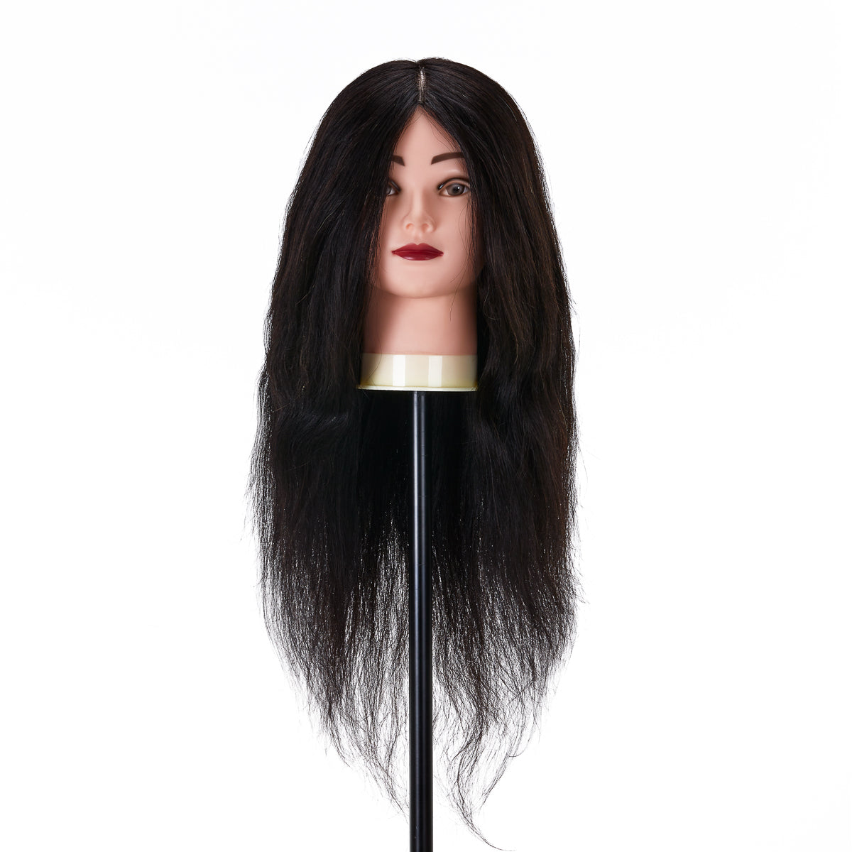 Gabbiano WZ1 hairdressing training head, natural hair, color 1#, length 20"