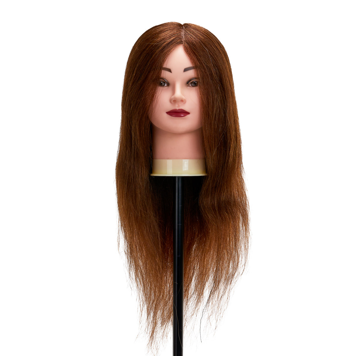 Gabbiano WZ1 hairdressing training head, natural hair, color 4#, length 20"