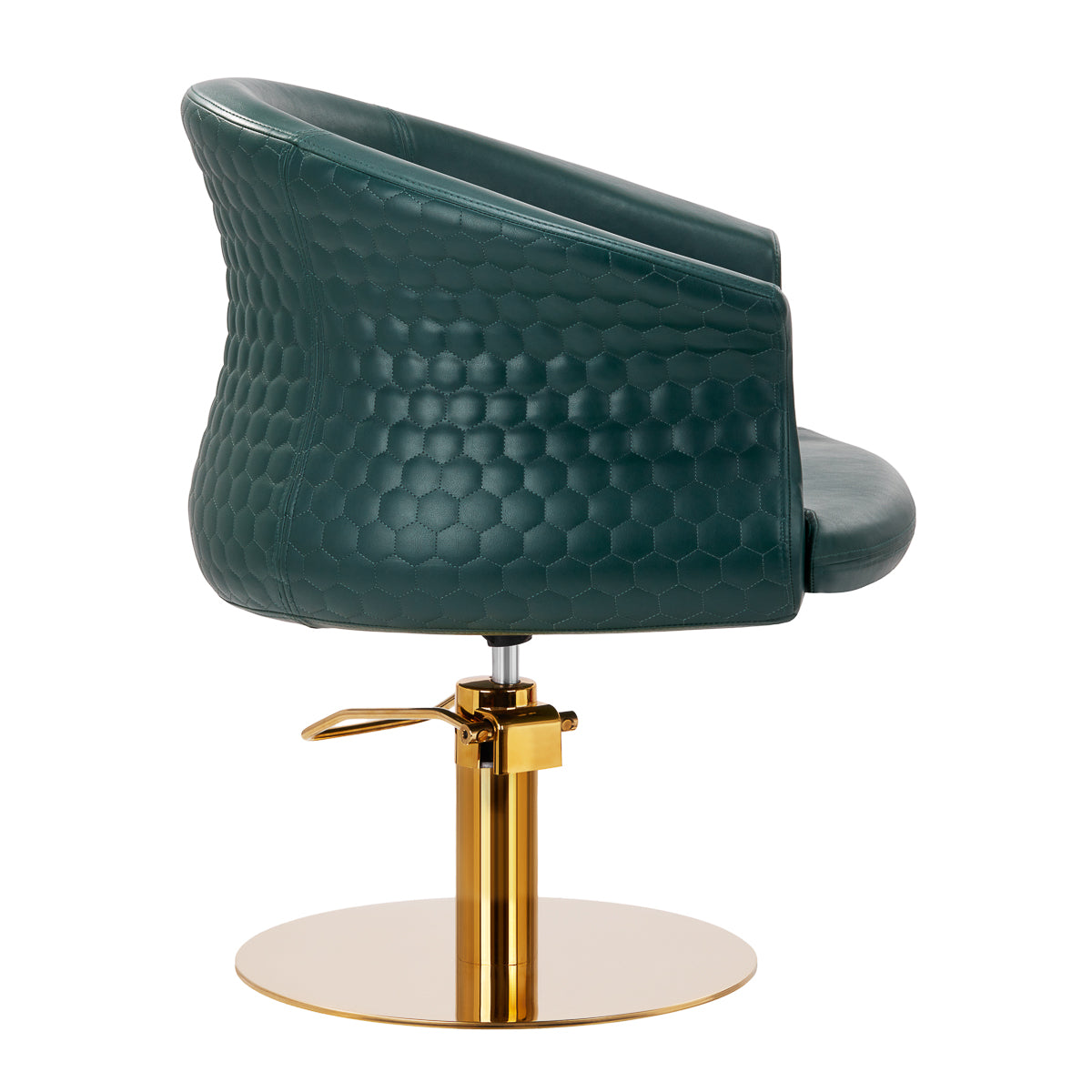 Gabbiano hairdressing chair Wersal gold bottle green