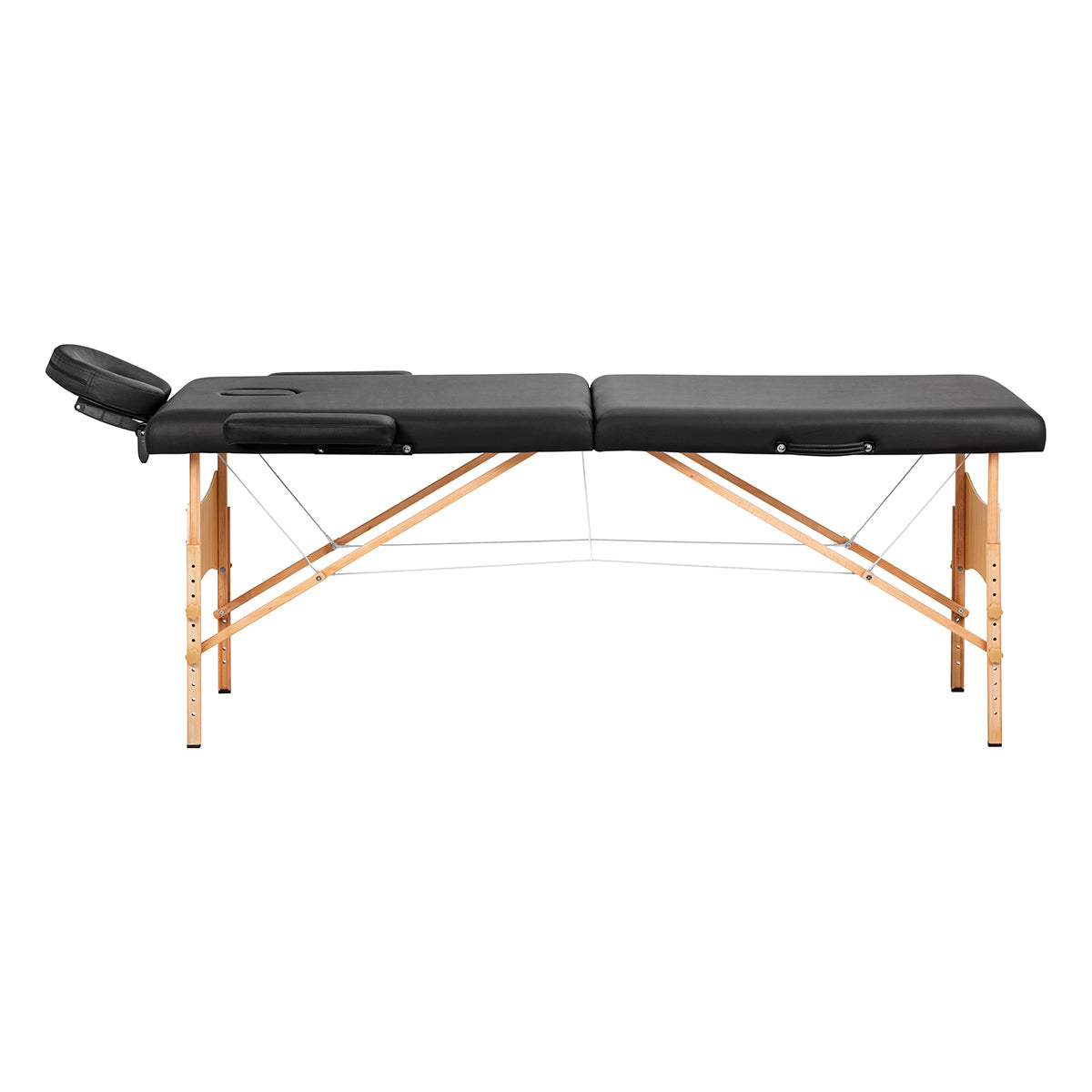 BALANCE wooden folding massage table 2 segment 190x70 black