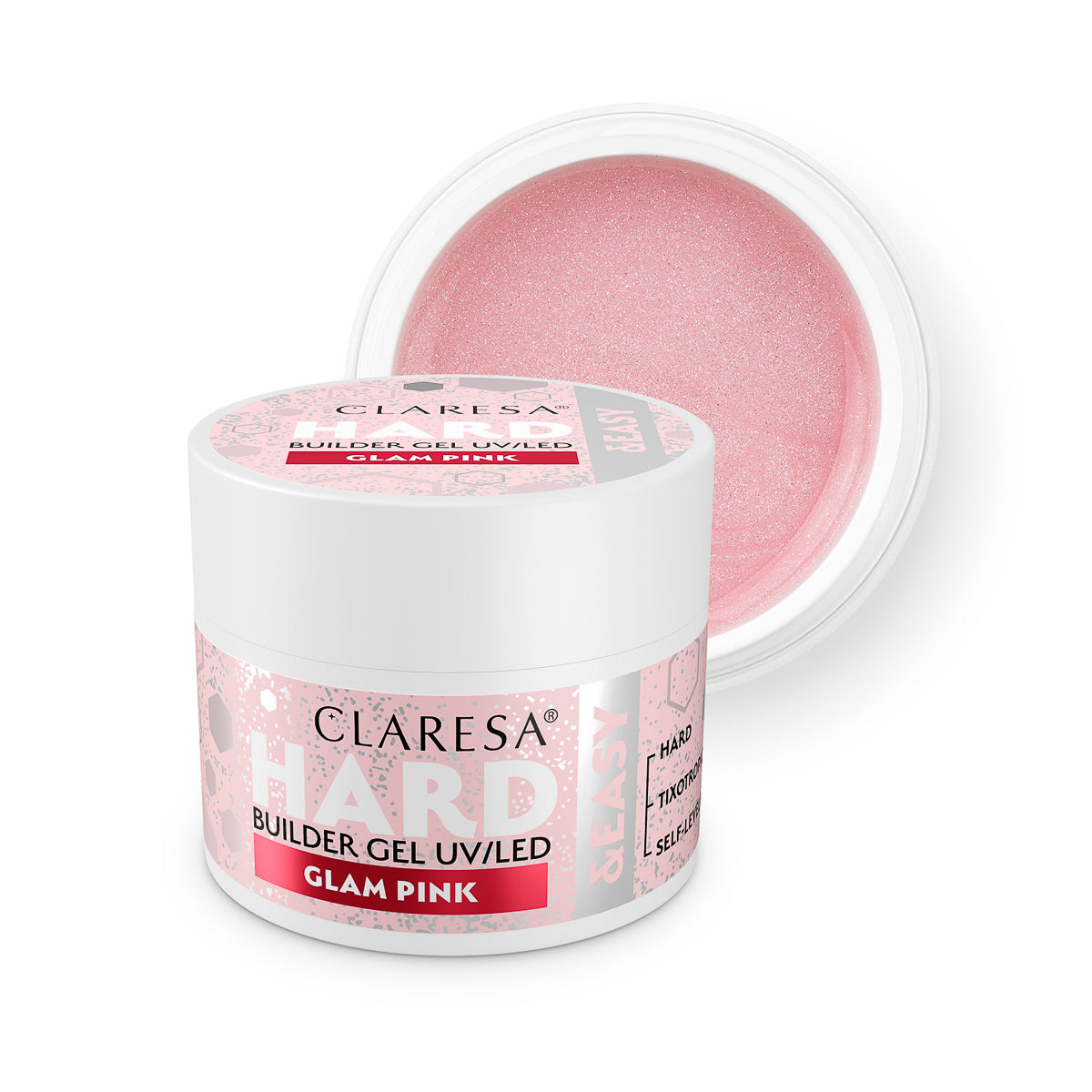CLARESA HARD&EASY BUILDER GEL GLAM PINK 12g