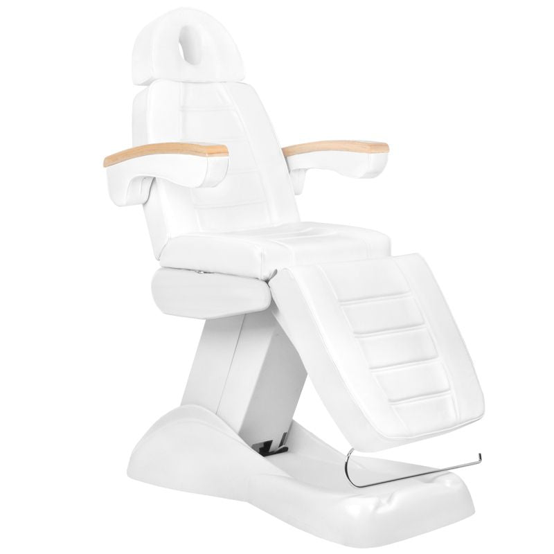 Chaise cosmétique électrique lux blanc / hêtre 3m