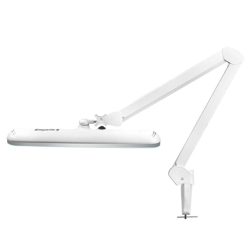 Lampe d'atelier LED élégante 801st avec étau blanc standard