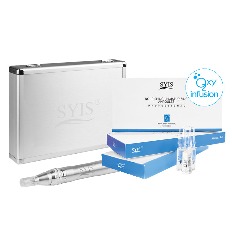 Stylo micro-aiguille Syis 05 argent + cosmétiques Syis