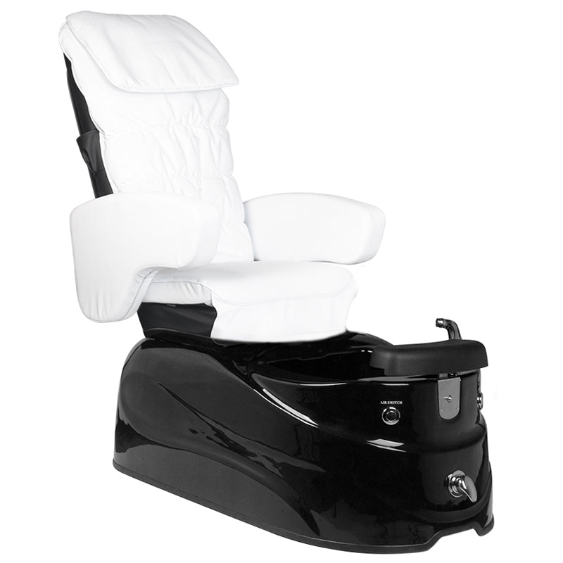 Fauteuil de pédicure spa AS-122 noir et blanc avec fonction massage