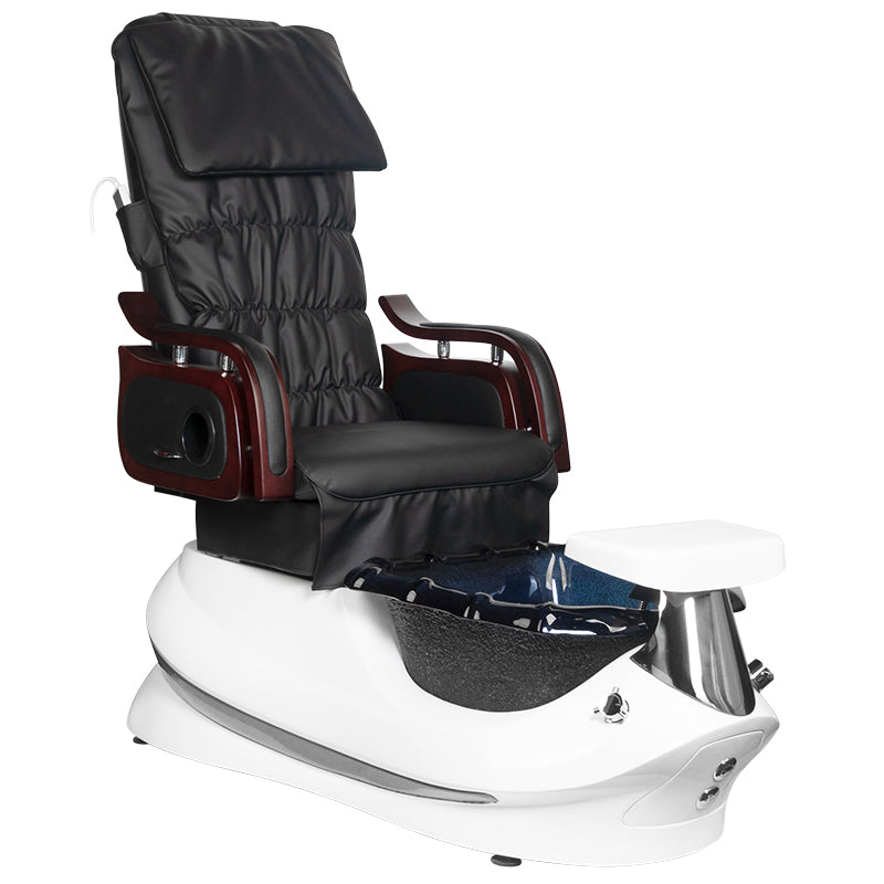 Fauteuil de pédicure spa AS-261 noir et blanc avec fonction massage