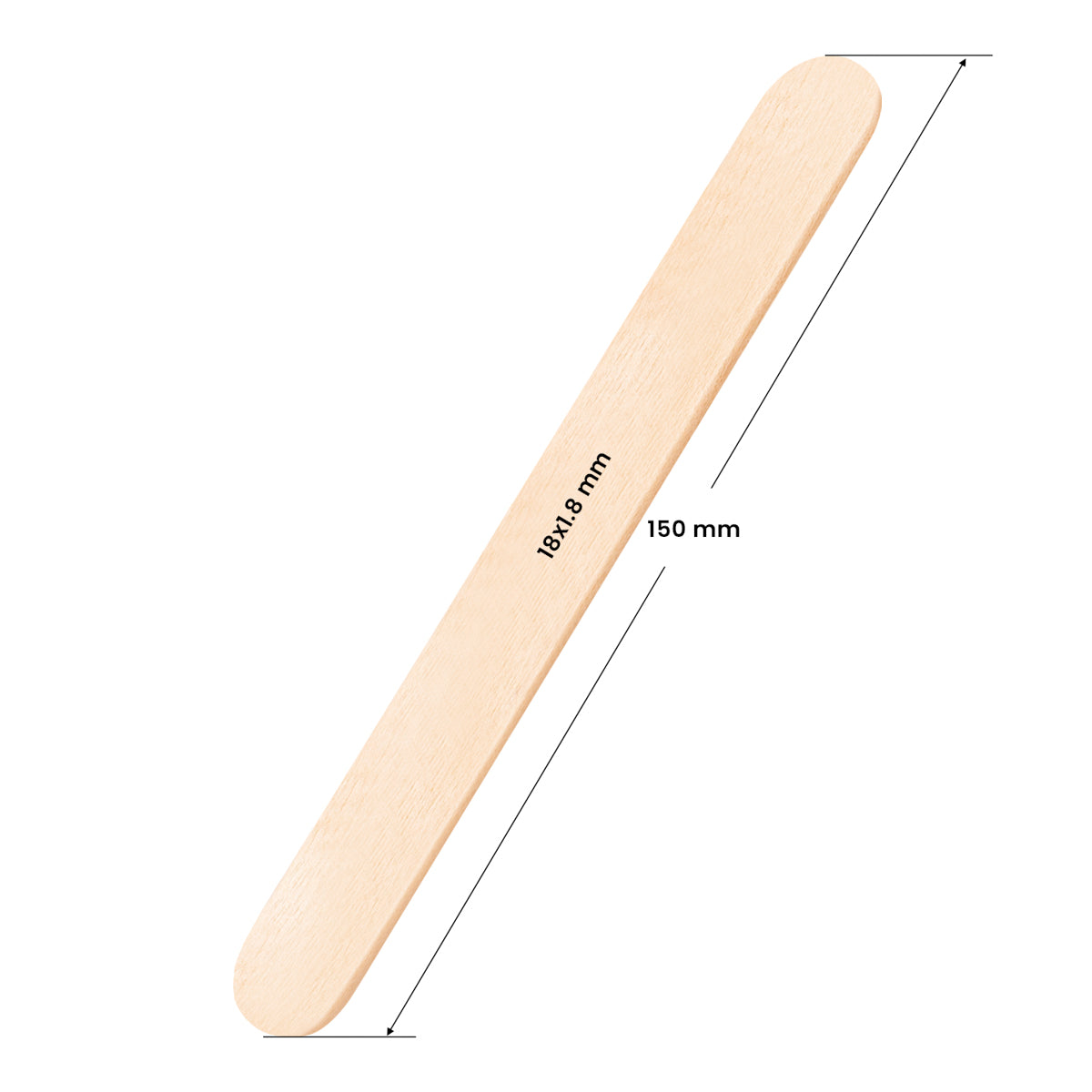 Grande spatule en bois 150x18x1.8mm - 150 pièces