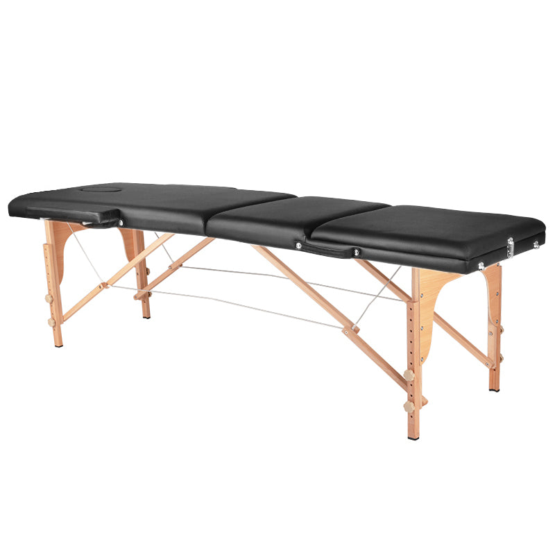 Table de massage 3 sections Black Comfort, Wood Comfort