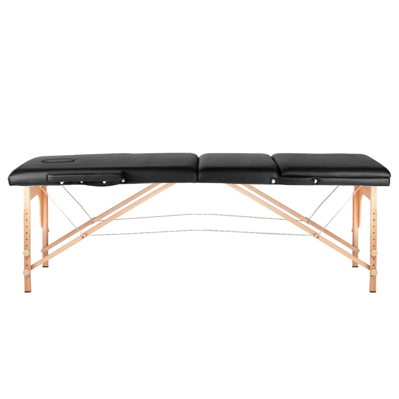 Table de massage 3 sections Black Comfort, Wood Comfort