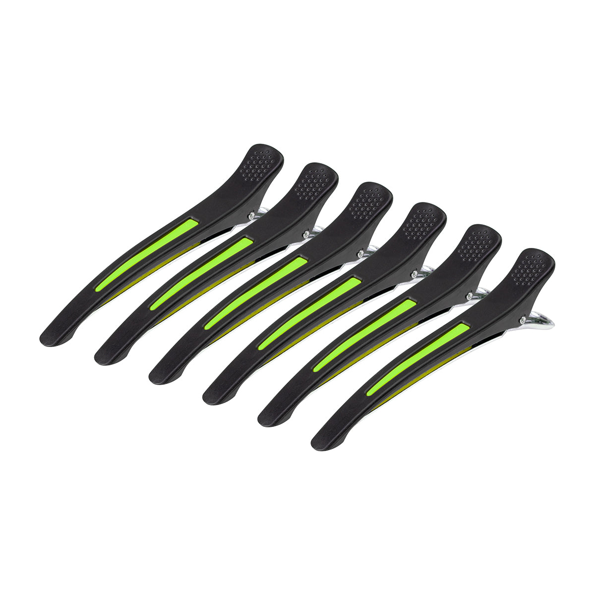Clamps hairdressing clips for hair e-13 6 pcs 11.5 cm mix neon