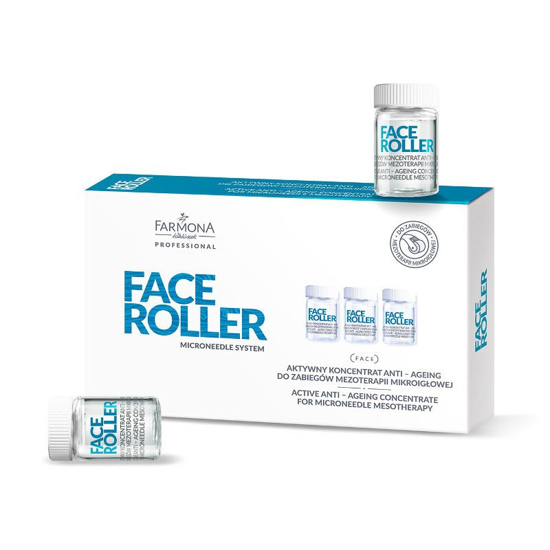 Farmona visage roller concentré actif anti-âge pour les traitements de mésothérapie à micro-aiguilles 5x5ml