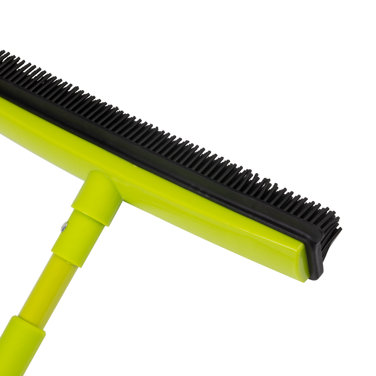 Rubber barber's broom with a telescopic handle