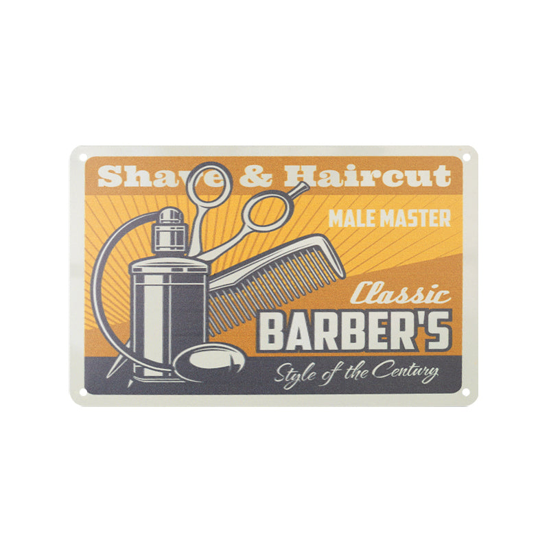 Plaque décorative barbier b001
