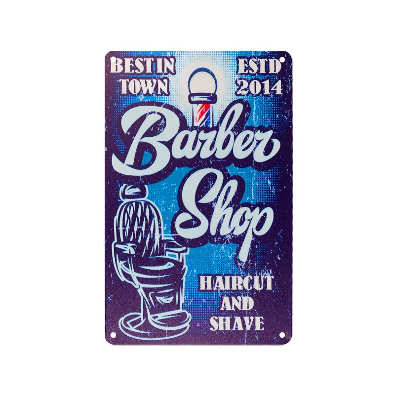 Plaque décorative barbier b075