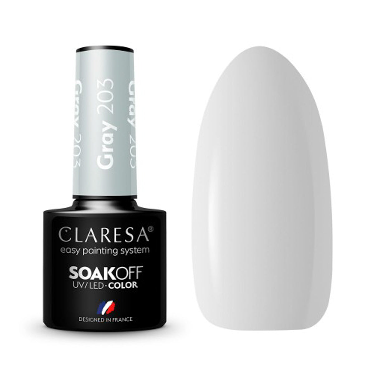 CLARESA Hybrid nail polish GRAY 203 -5g