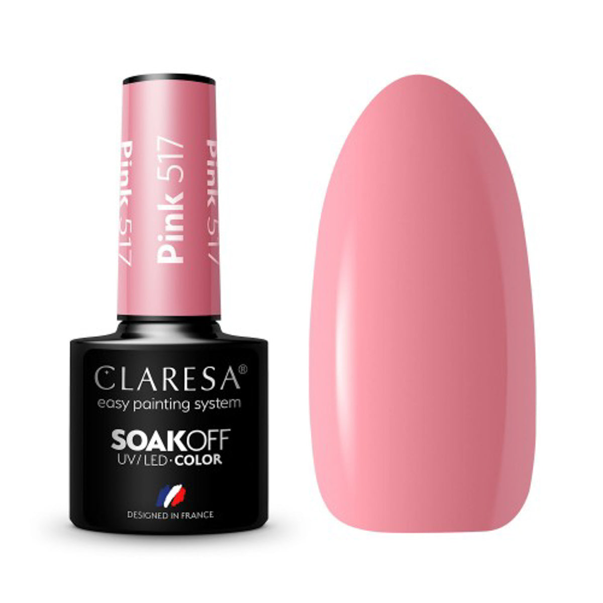 CLARESA Vernis à ongles hybride PINK 517 -5g