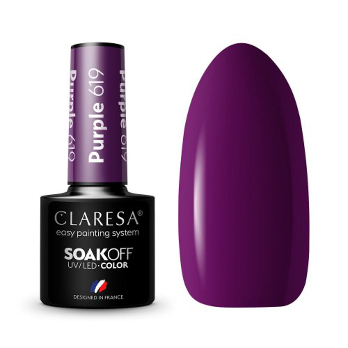 CLARESA Vernis hybride VIOLET 619 -5g