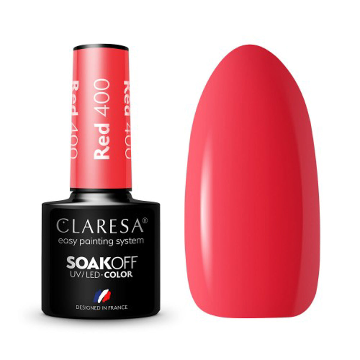 CLARESA Vernis à ongles hybride ROUGE 400 -5g