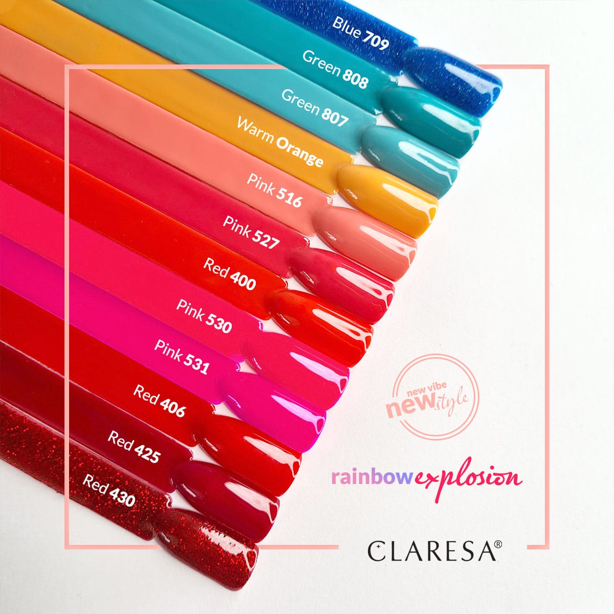 CLARESA Vernis à ongles hybride ROUGE 400 -5g