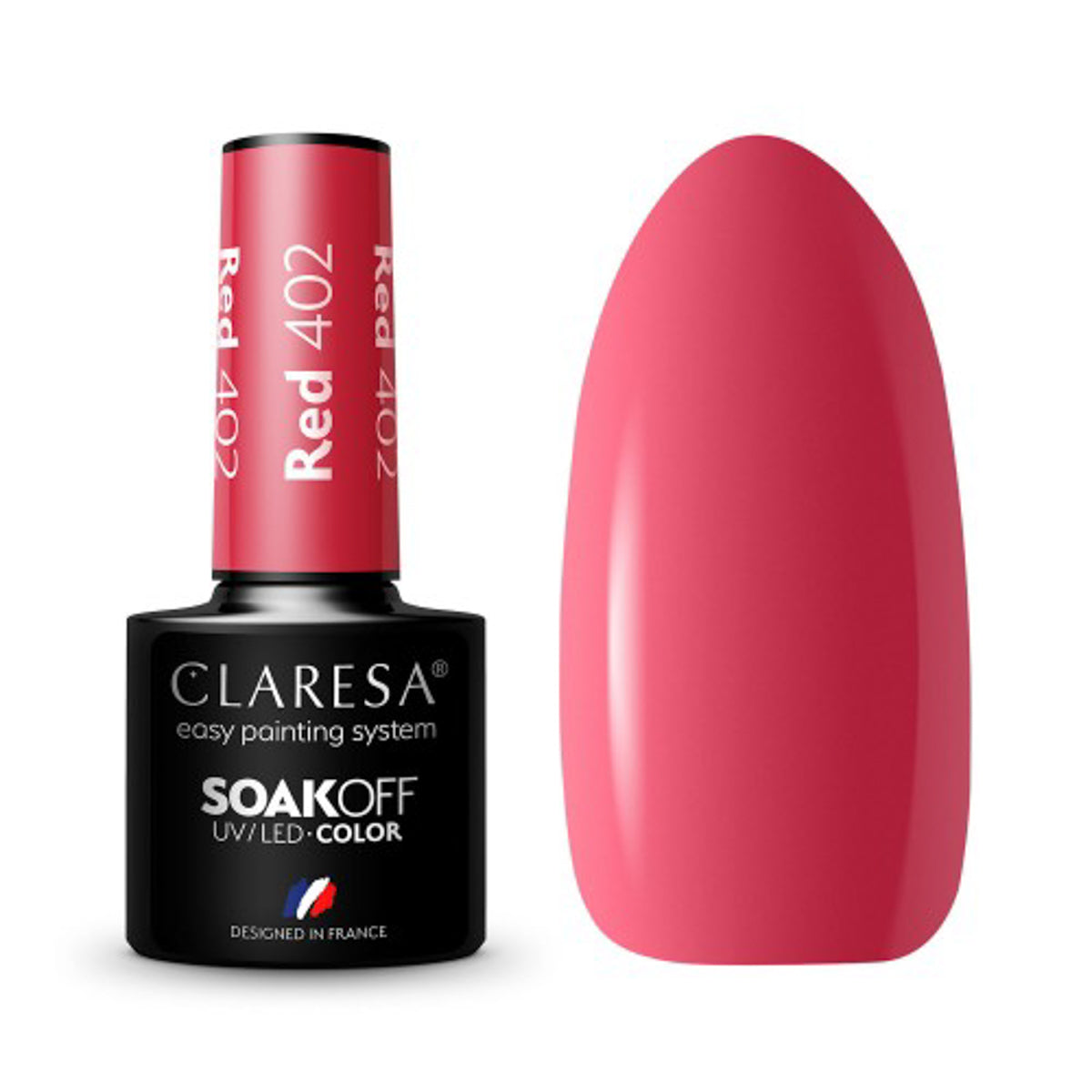 CLARESA Hybrid nail polish RED 402 -5g