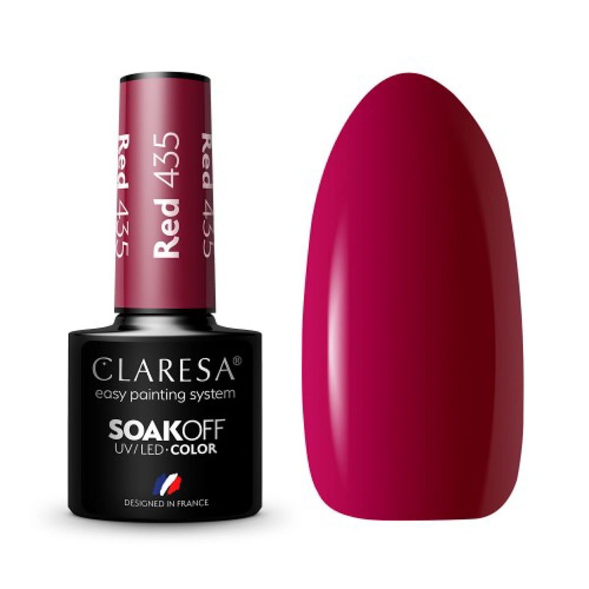 CLARESA Vernis à ongles hybride ROUGE 435 -5g