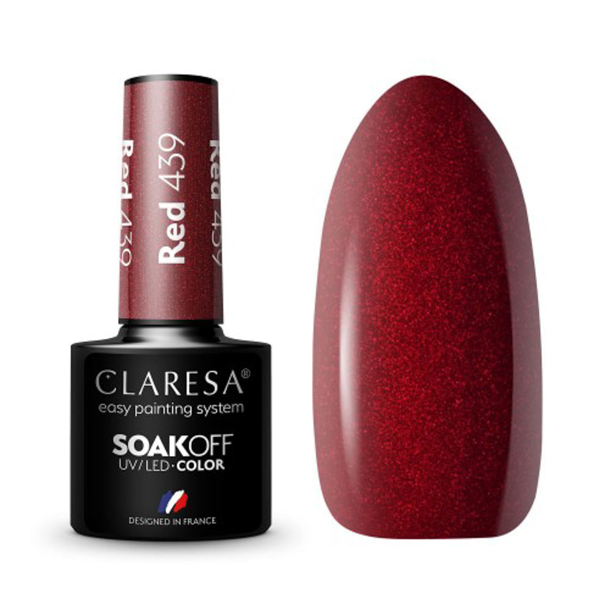 CLARESA Hybrid nail polish RED 439 -5g