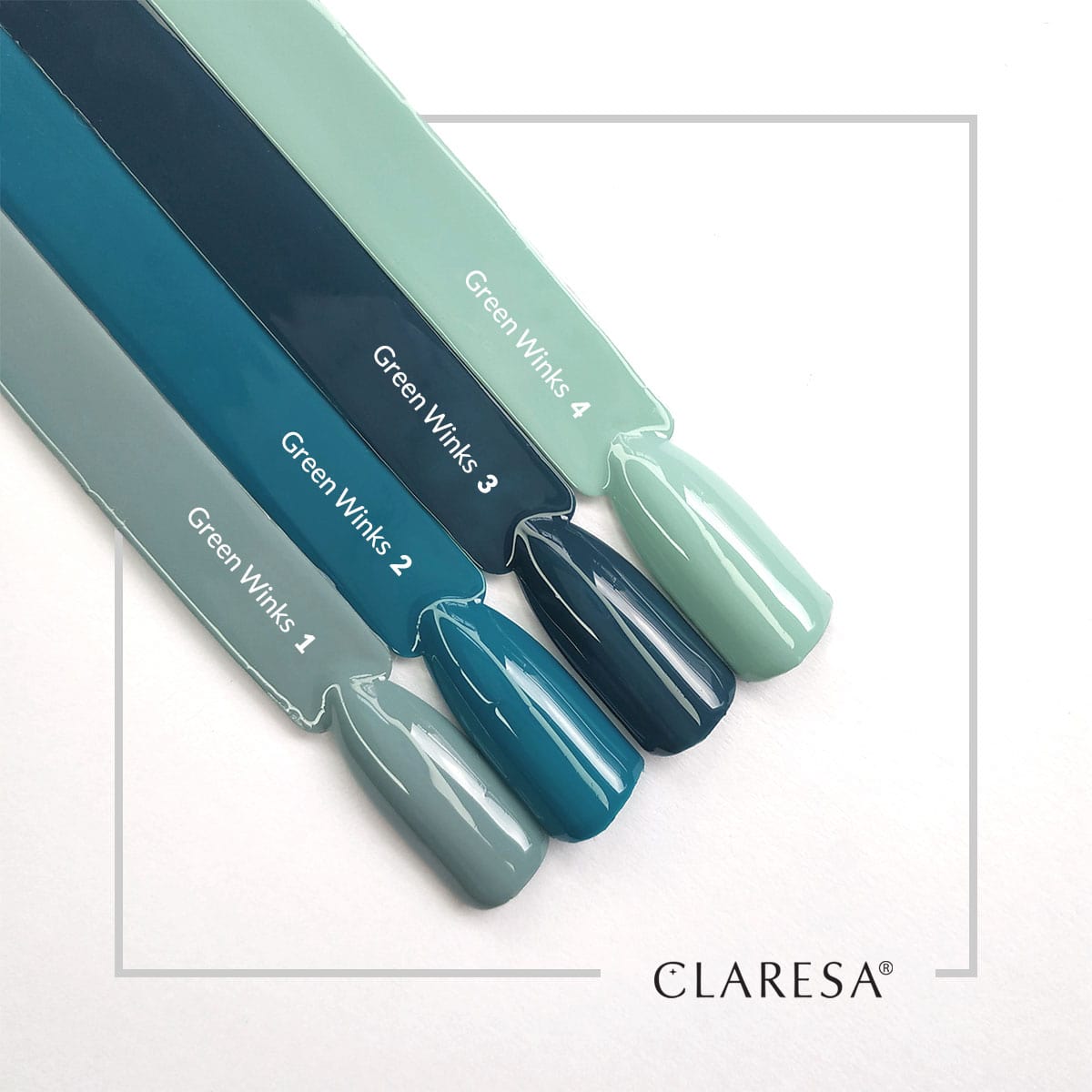 CLARESA hybrid polish GREEN WINKS 1 -5g