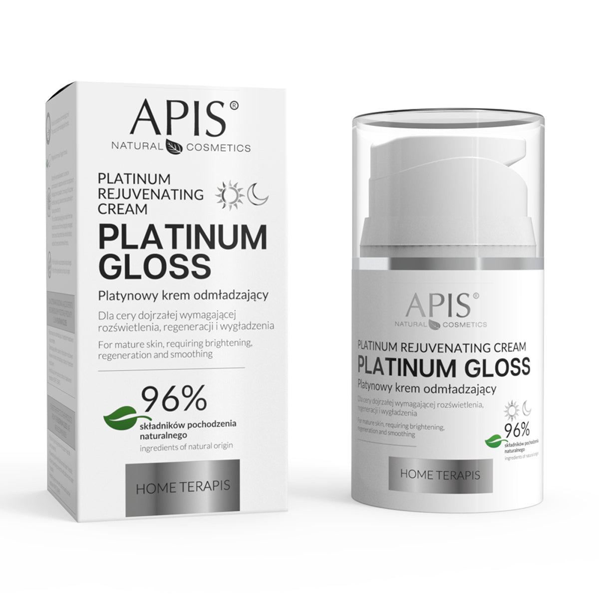 Crème rajeunissante Apis home terapis platinum gloss avec platine 50 ml