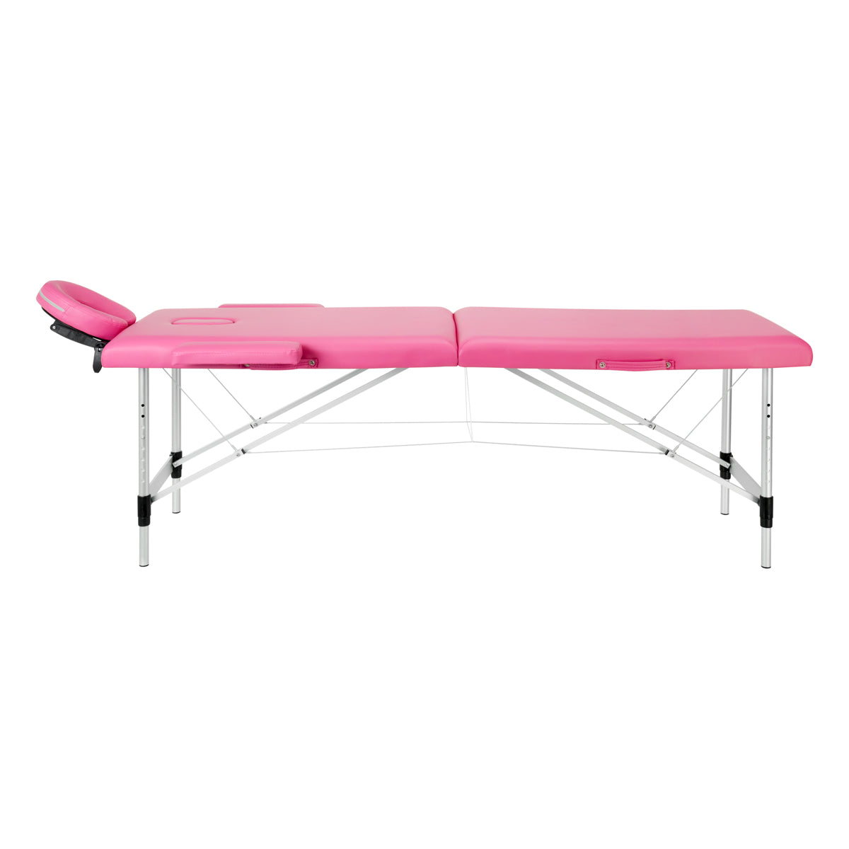 Table de massage pliante en aluminium Activ Fizjo confort 2 segments rose